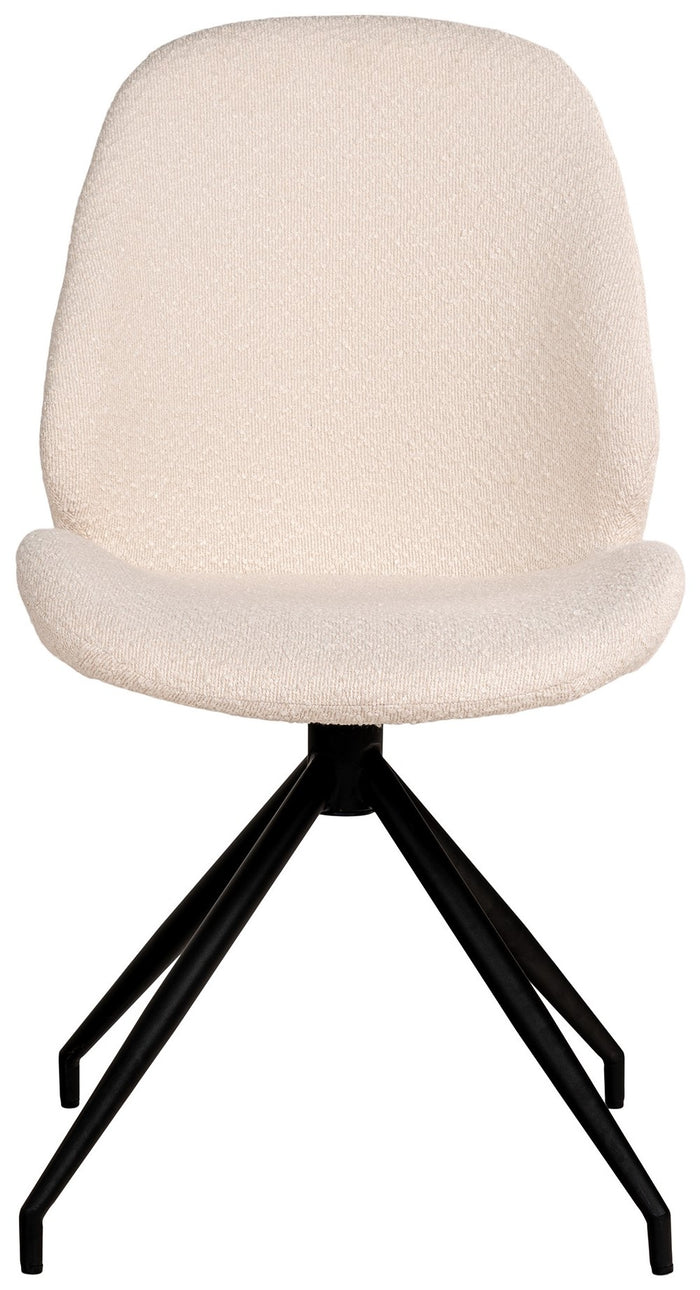 House Nordic Monte Carlo Gebroken Wit Bouclé Draaistoel set van 2