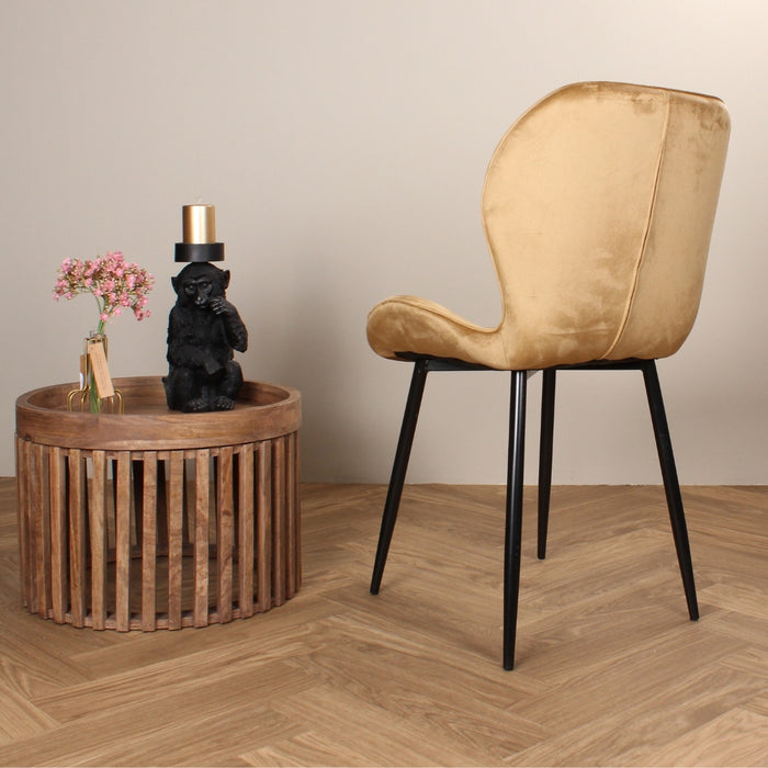 DS4U Giulia eetkamerstoel velvet goud