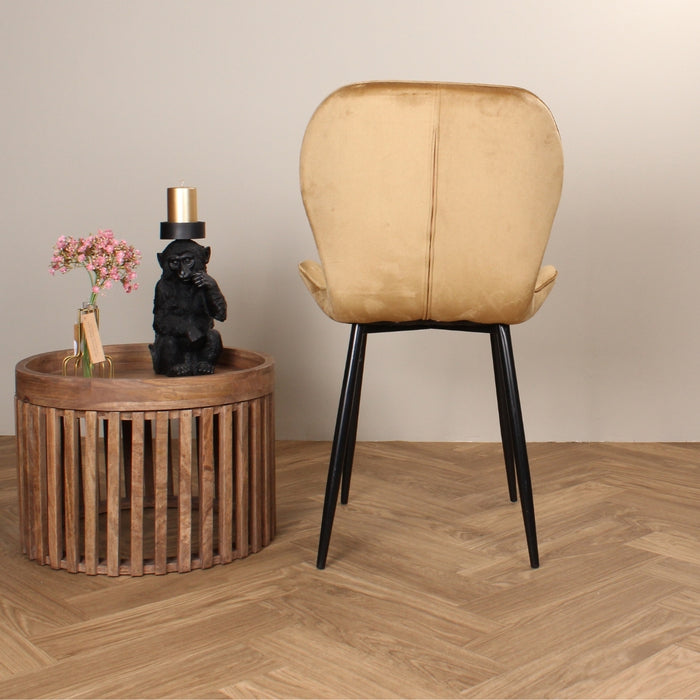 DS4U Giulia eetkamerstoel velvet goud