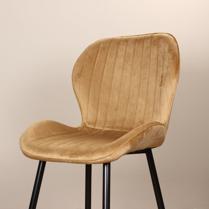 DS4U Giulia eetkamerstoel velvet goud