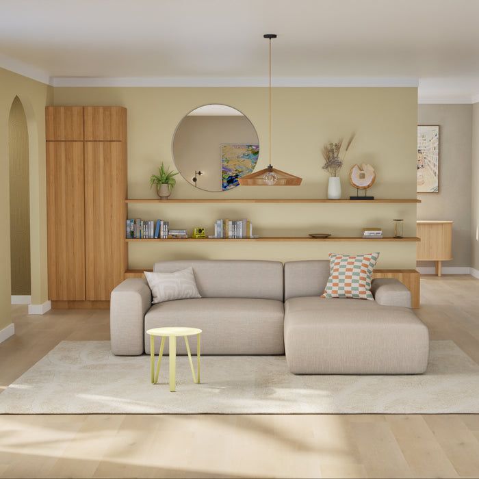 NADUVI Collection Nina Hoekbank Rechts - Linnen - Beige