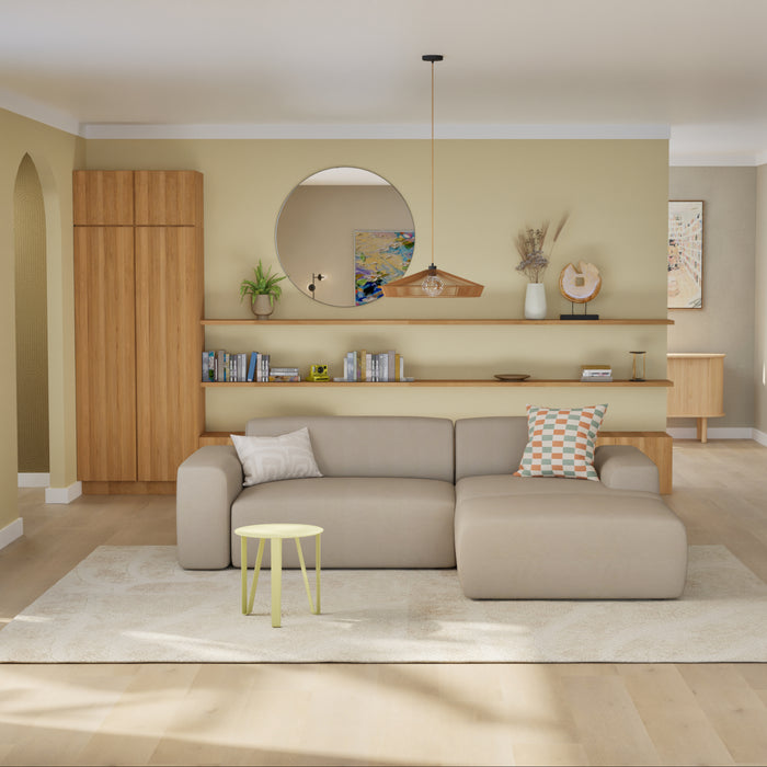 NADUVI Collection Nina Hoekbank Rechts - Velvet - Taupe