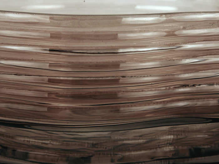 present time - Schaal Wave - Bruin - 22x22x11 cm