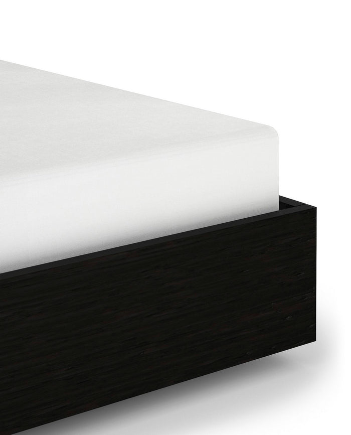 Heckett & Lane Hoeslaken Elementi Katoen Satijn 40cm Hoekhoogte white