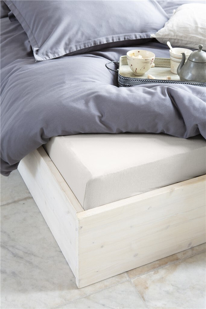 Walra - Hoeslaken Jersey Stretch - 80x200|210 - Zand