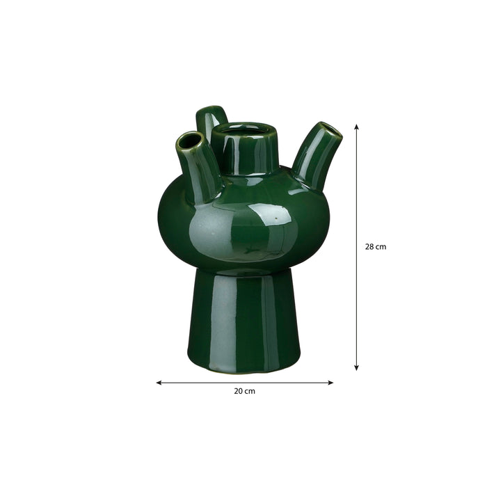 Mica Decorations Marlijn Tulpenvaas - H28 x Ø20 cm - Groen
