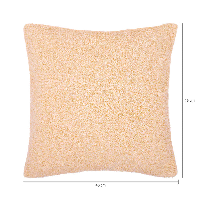 QUVIO Sierkussenhoes teddy - 45x45cm - Bruin