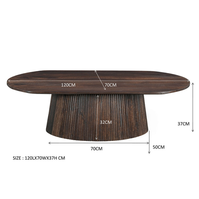 Livingfurn - Salontafel - Salvator Walnut Oval 120