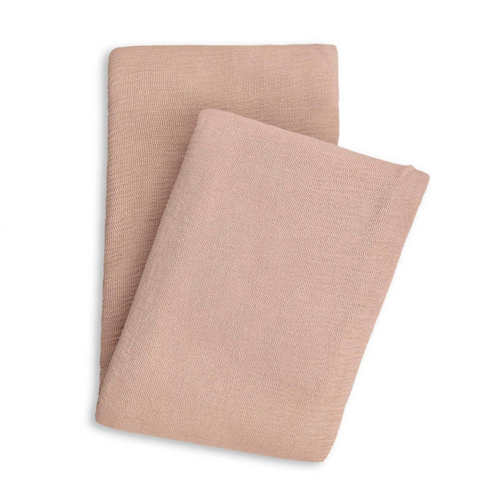 Yellow Katoen Bedsprei Plaid Ica - mellow rose