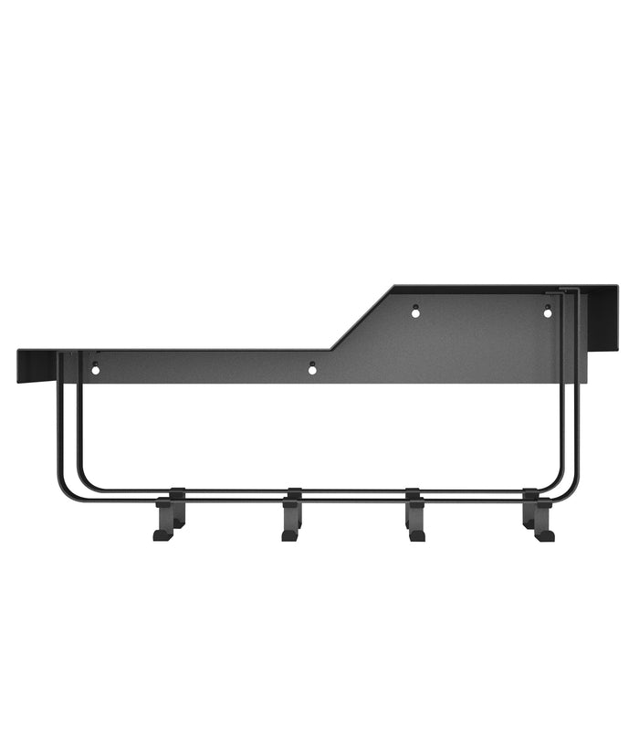 Gorillz Layer - Wandkapstok Met Hoedenplank - 8 Kapstok Haken - Zwart