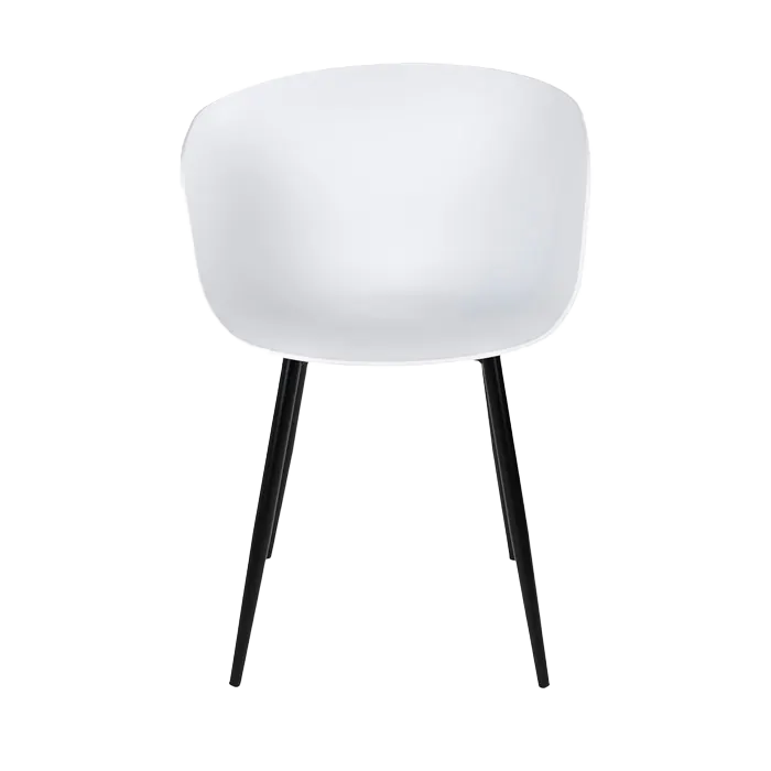 Artichok Liloe kunststof tuinstoel wit met armleuningen