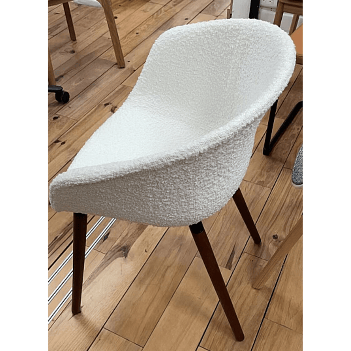 DS4U Liva eetkamerstoel stof ivoor wit