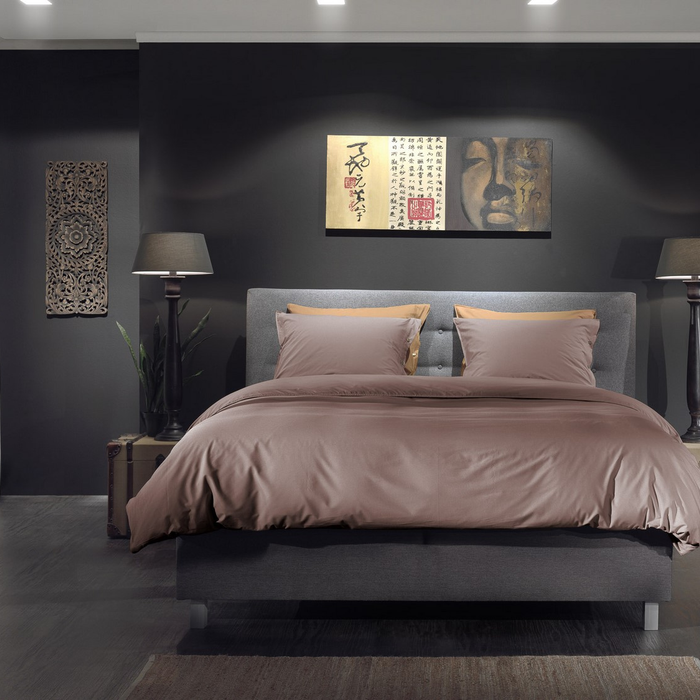 Yellow Dekbedovertrek Percale canyon rose