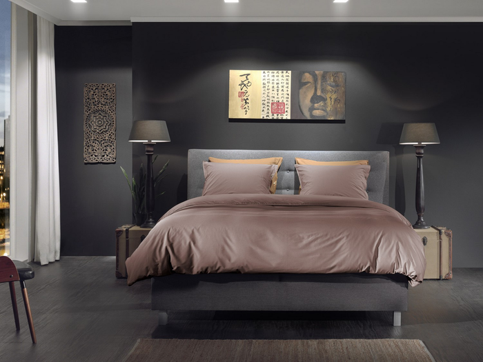 Yellow Dekbedovertrek Percale canyon rose