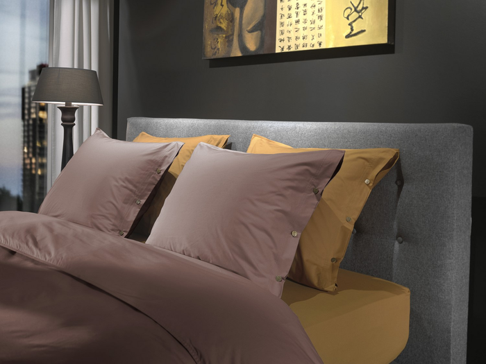 Yellow Dekbedovertrek Percale canyon rose