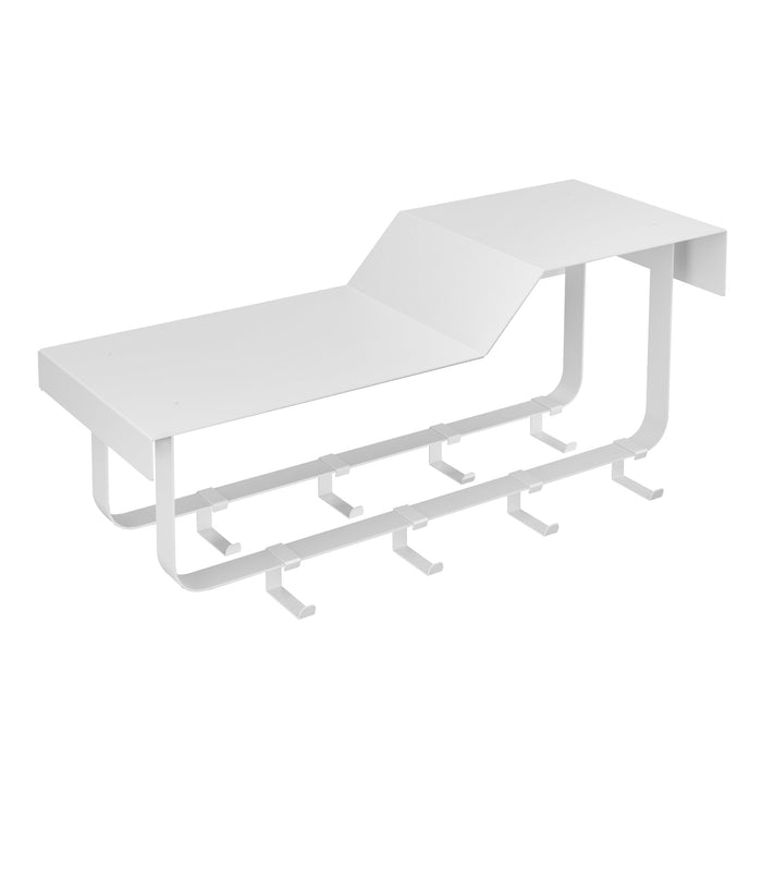 Gorillz Layer - Wandkapstok Met Hoedenplank - 8 Haken - Wit