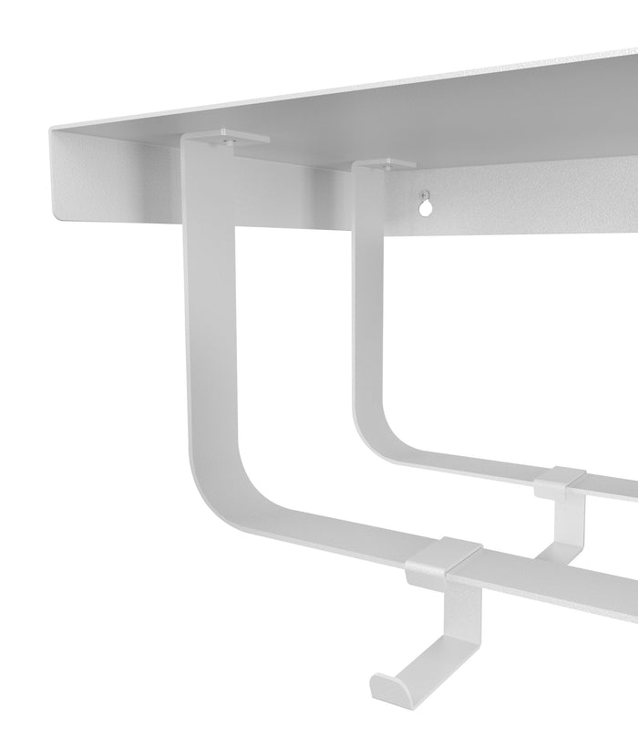 Gorillz Layer - Wandkapstok Met Hoedenplank - 8 Haken - Wit