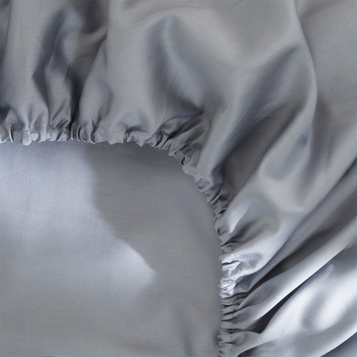 Damai Topper Hoeslaken Biologisch Katoen Satijn grey