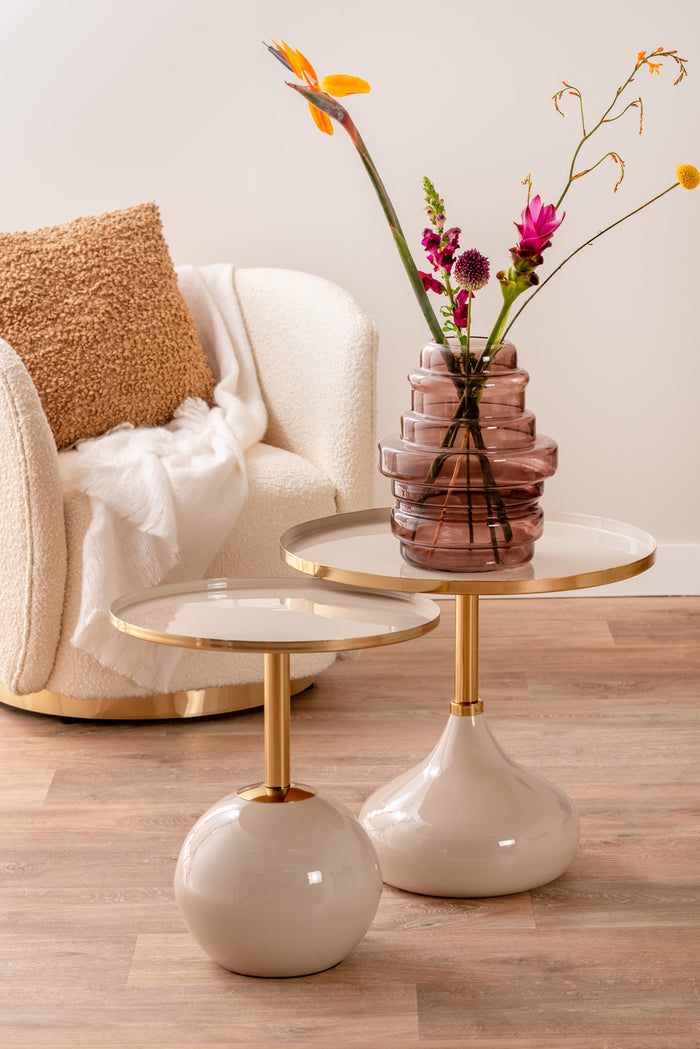 Leitmotiv - Bijzettafel Mila Large - Grijs - 50x50x48cm