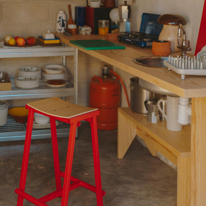 HAY Taburete 8 Barkruk High H 75 cm - Signal Red