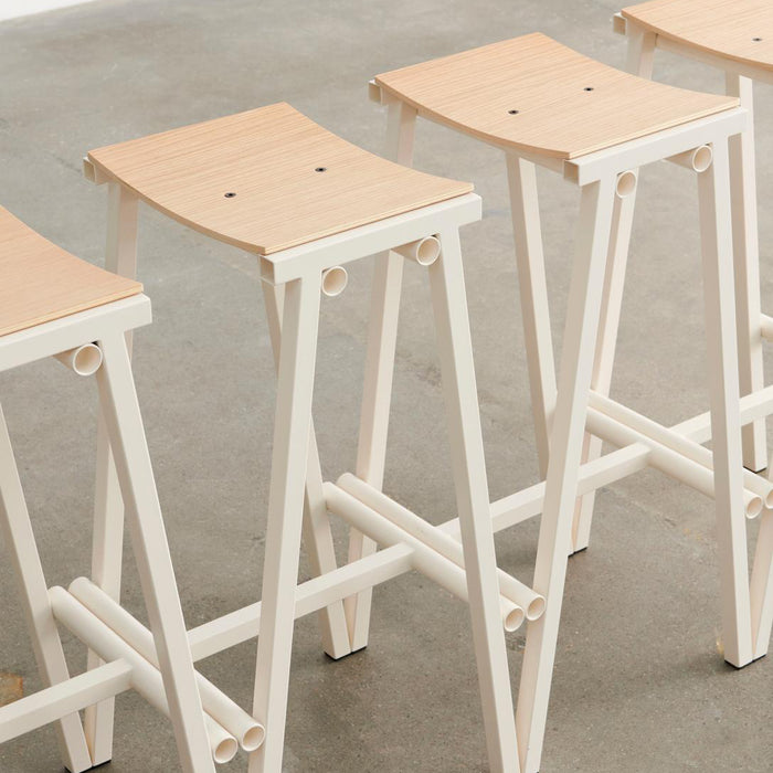 HAY Taburete 8 Barkruk Low H 65 cm - Eggshell