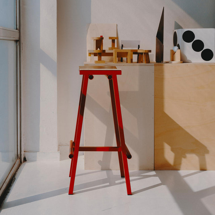 HAY Taburete 8 Barkruk Low H 65 cm - Signal Red