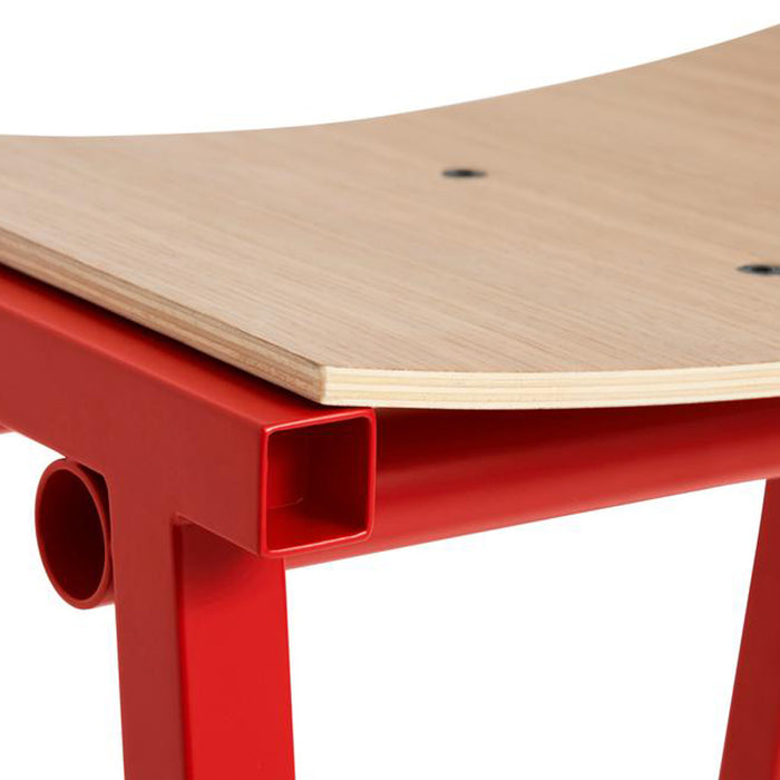 HAY Taburete 8 Barkruk Low H 65 cm - Signal Red