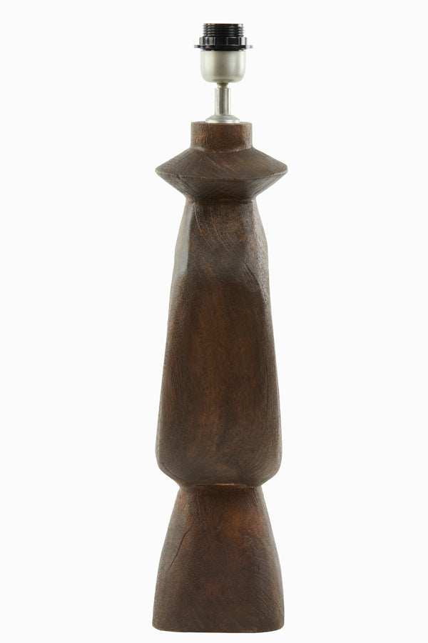 Light&living Lampvoet 14x12x58 cm DJANGO hout mat roodbruin