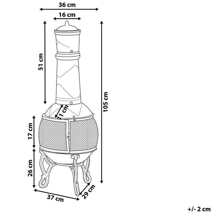 Beliani - TACORA - Vuurkorf - Messing - Staal