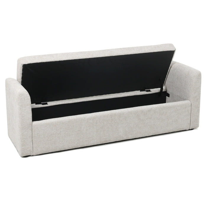 Giga Meubel - Opbergbank Stof Beige - 151x45x50cm - Calvin