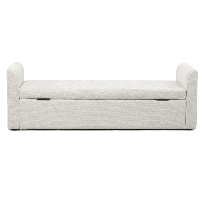 Giga Meubel - Opbergbank Stof Beige - 151x45x50cm - Calvin