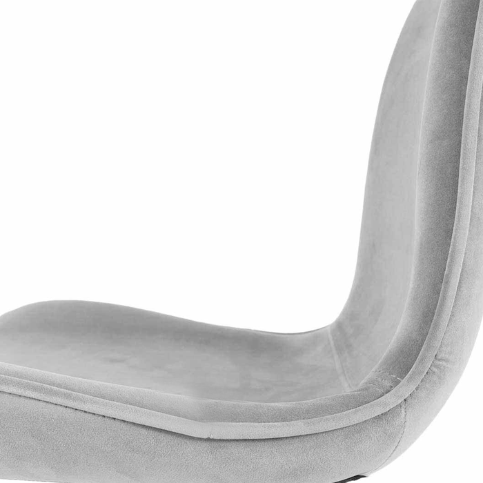 Nolon Nora-Fé Eetkamerstoelen Set van 2 - Velvet Grijs - Witte Poten