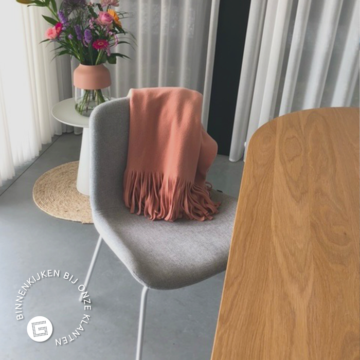 Nolon Nora-Fé Eetkamerstoelen Set van 2 - Velvet Grijs - Witte Poten