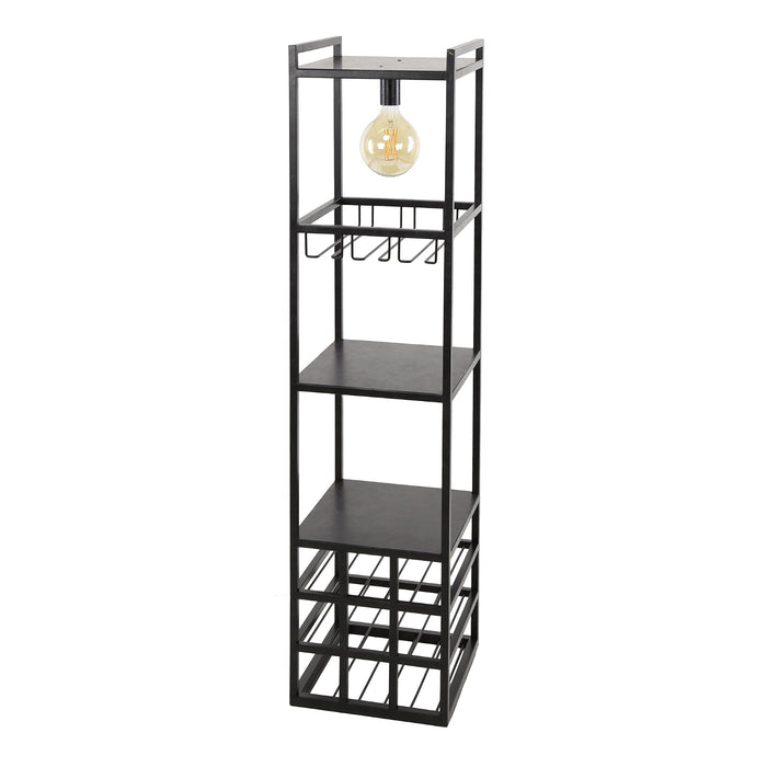 Giga Meubel - Wijnreklamp Metaal - Zwart 1-Lichts - 33x35x132cm