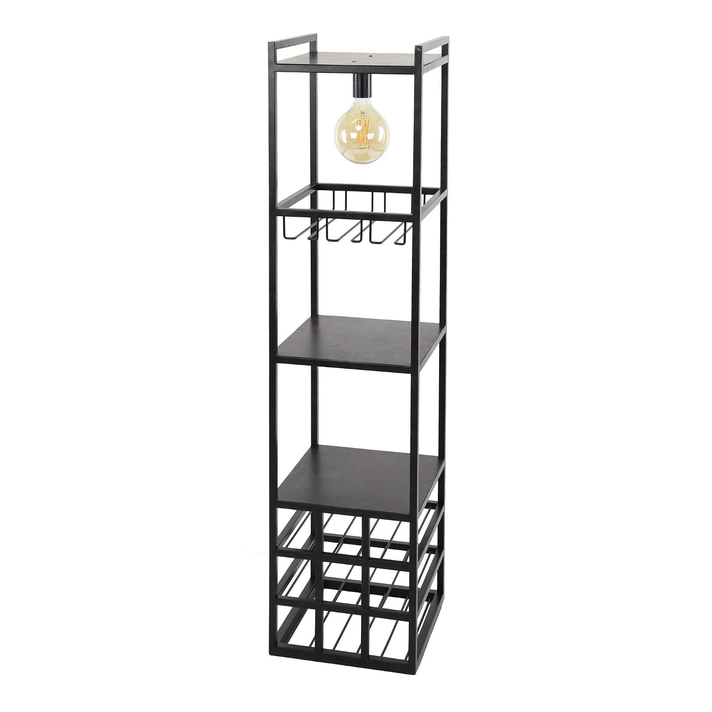Giga Meubel - Wijnreklamp Metaal - Zwart 1-Lichts - 33x35x132cm