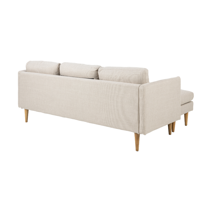 Lisomme Jelle 2-zits Hoekbank met Verstelbare Chaise Longue - Beige