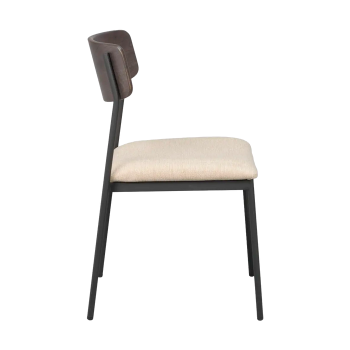 Rowico Home Maymont Eetkamerstoel met Beige Zitting - Donkerbruin