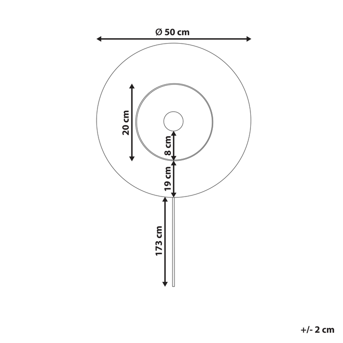 Beliani - YAAPI -Wandlamp - Zwart - Papier