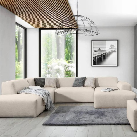 NADUVI Collection Nina U-bank Links - Velvet - Beige