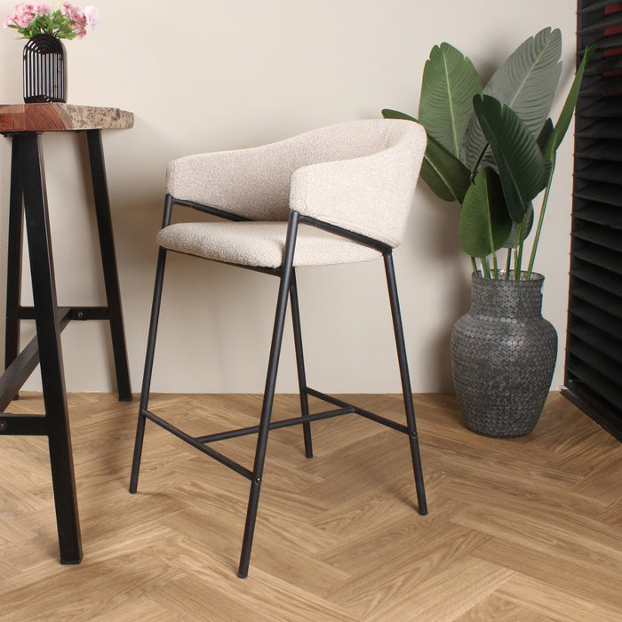 DS4U Elza barkruk boucle beige 65 cm