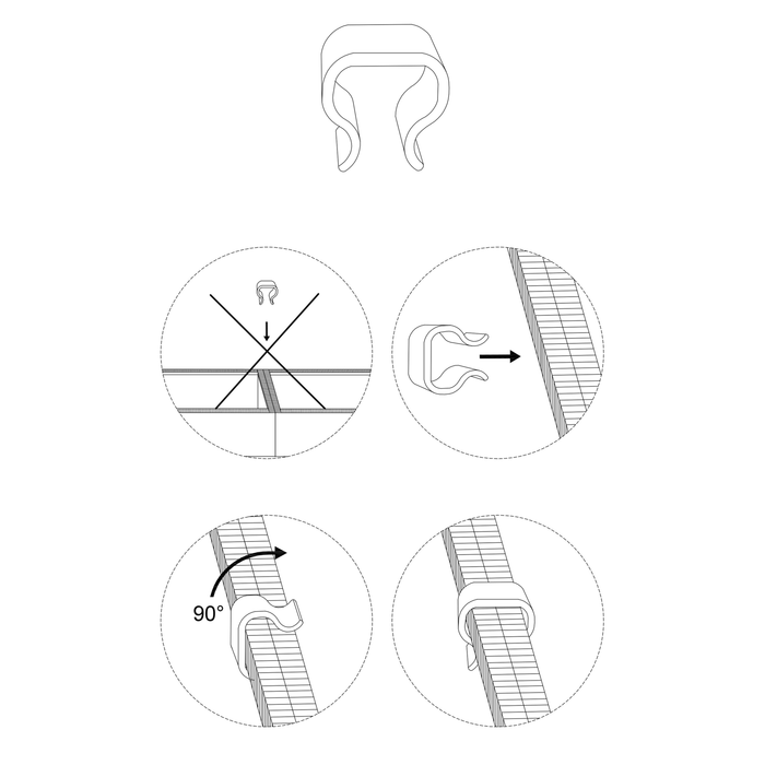 Beliani - RIETI - Verbindingsklemmen (6 stuks) - Zwart
