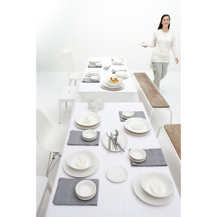 vtwonen Kommen - Serviesset - Wit - Ontbijtkom - Set van 6 - 15cm