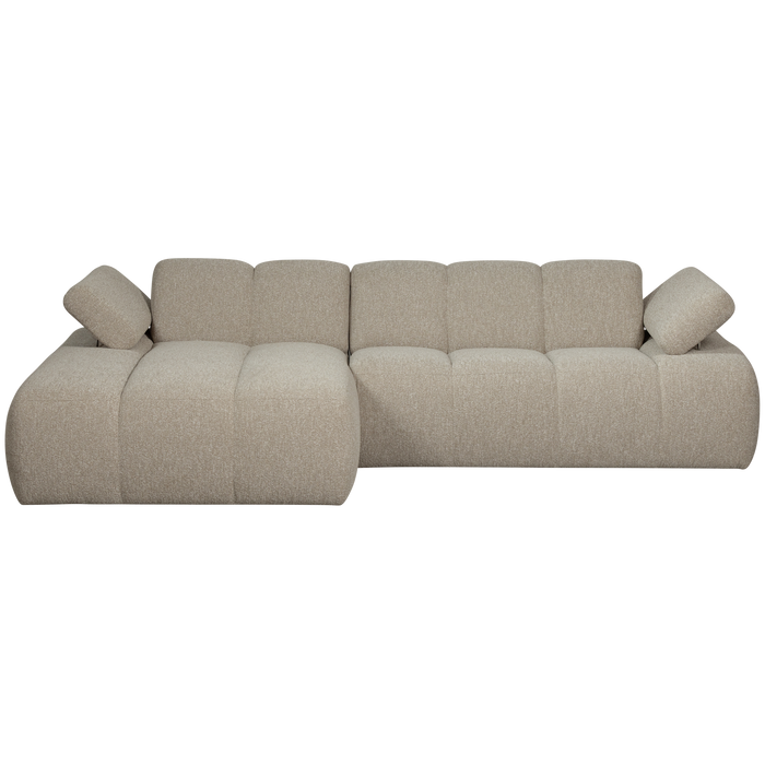 WOOOD Mojo Chaise Longue Bank Links - Bouclé - Beige Melange
