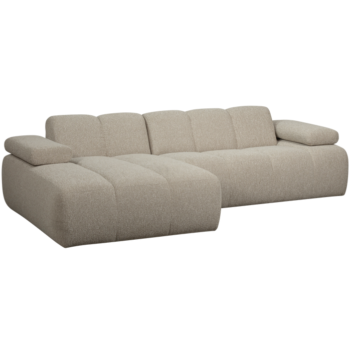 WOOOD Mojo Chaise Longue Bank Links - Bouclé - Beige Melange