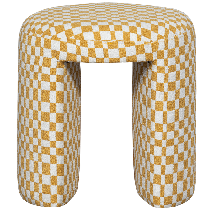 WOOOD Charlie Kruk - Polyester - Ruitjes - Geel