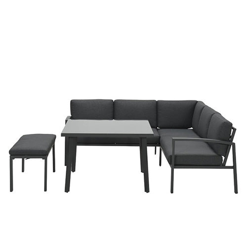 Garden Impressions Tropea lounge dining set 5-delig-donker grijs
