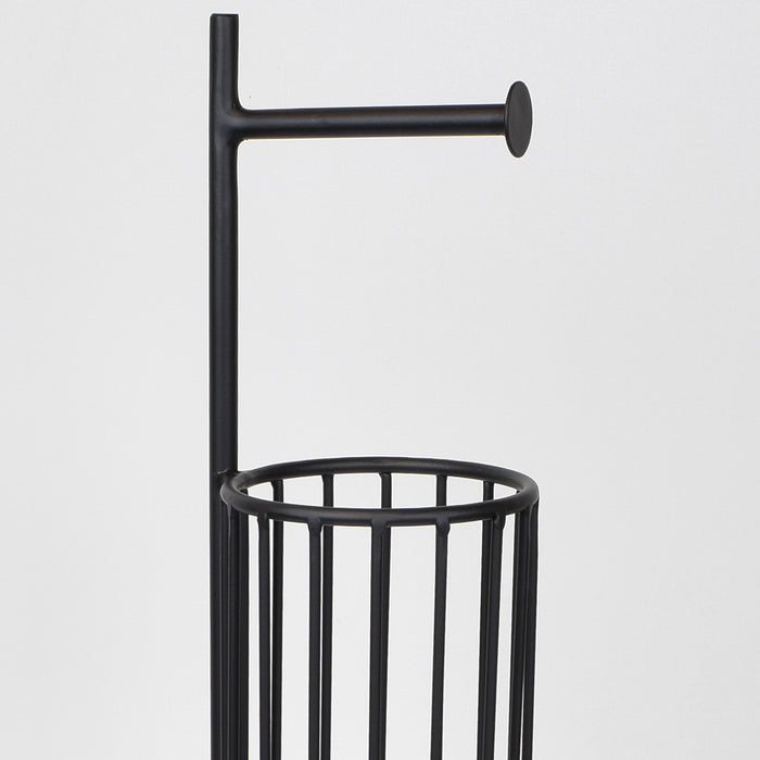 LOFT42 Wiro Toiletrolhouder - Metaal - zwart - Vrijstaand