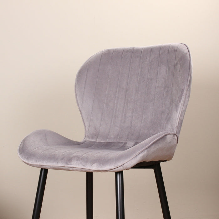 DS4U Giulia eetkamerstoel velvet grijs