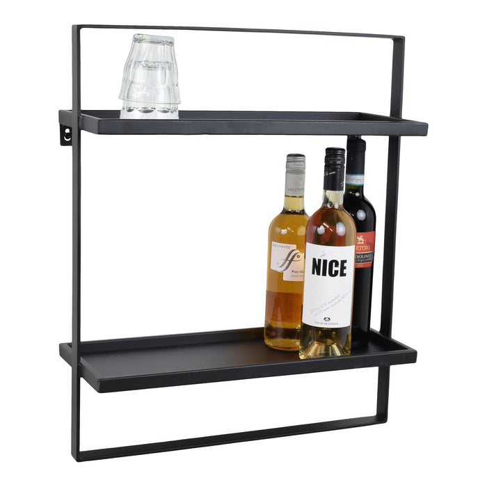 LOFT42 Wandrek Dymo - Zwart – Metaal – 60x50x15