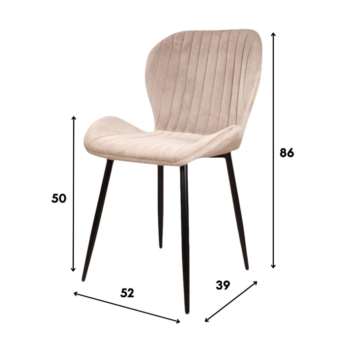 DS4U Giulia eetkamerstoel velvet petrolblauw